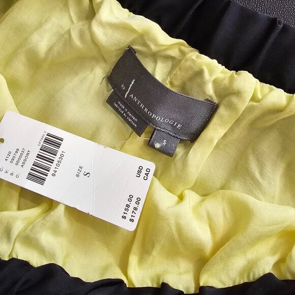 Anthropologie Pleated Colorblock Midi Skirt, Pull On, Summer, Lined, Size S, NWT - Picture 4 of 8